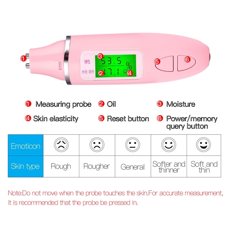 Skin Care Tool Facial Moisture Tester Detector Analyzer Digital Monitor+Portable Face Spray Bottle Nano Mister Facial Steamer