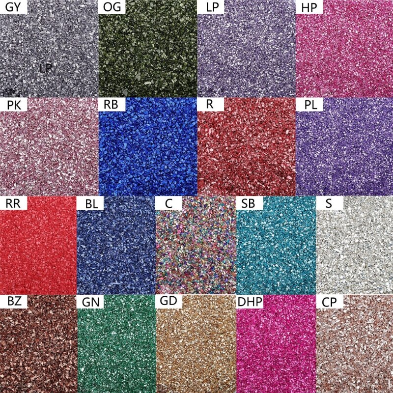 1 tasche Glas Zerkleinert Stein Chunky Glitter Unregelmäßige Glas Chips Epoxy Harz Form Füllstoff Nail art Dekoration DIY Handwerk