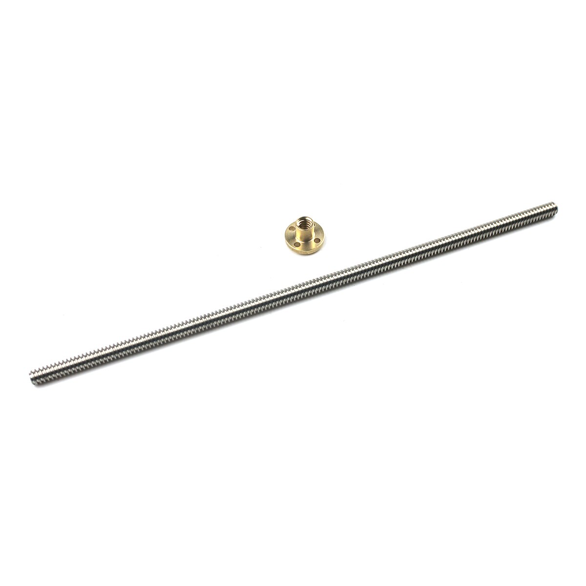 T5 Lead Screw Picth 1mm Lead 4mm For 3D Printer 100mm~ 1000mm + Brass Nut For 3D Printer Parts