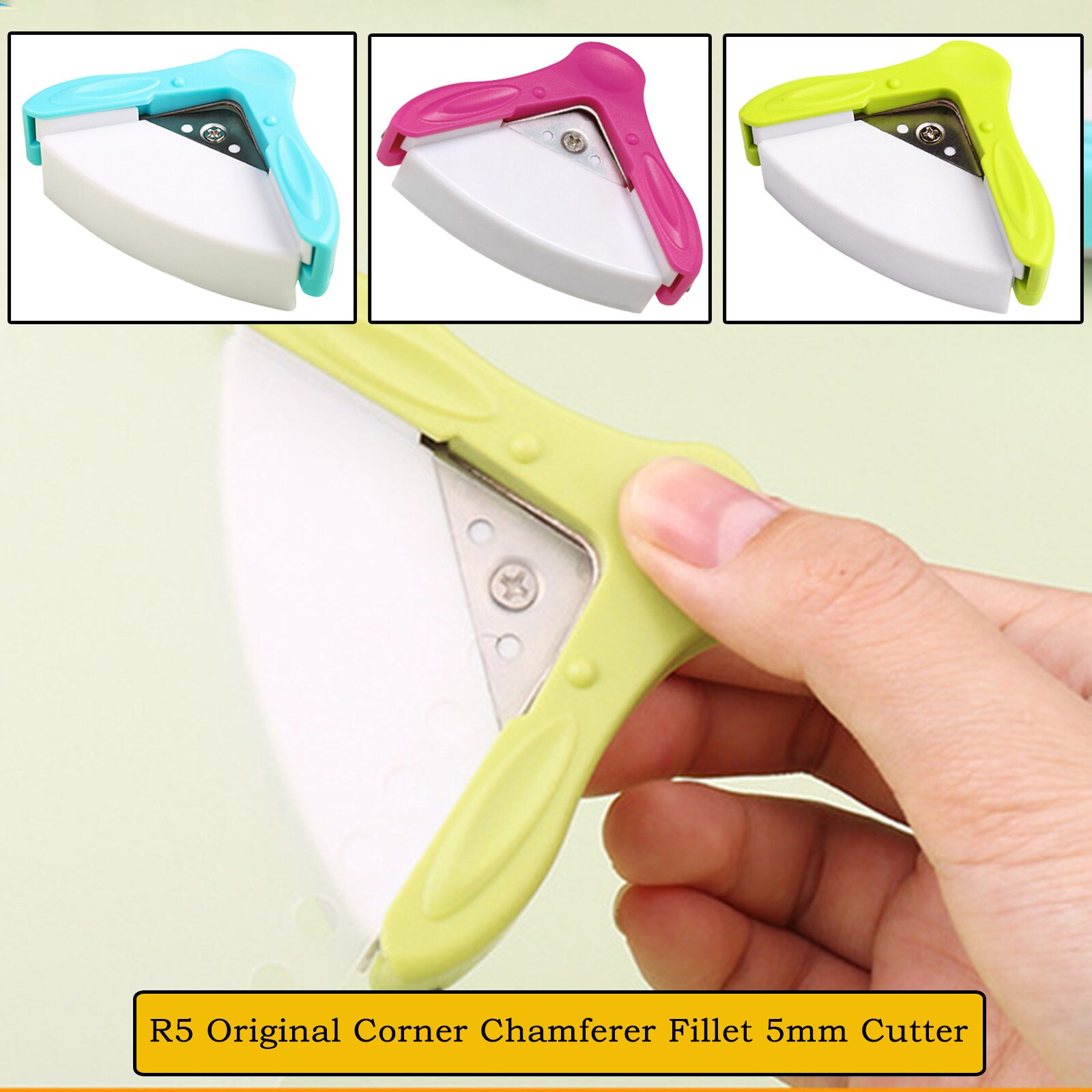 R5 oryginalne narożne frezy kątowe trymer kliper narzędzie fazowanie filet 5mm frez robić prace ręczne z papieru laminat dziurkacz robić rękodzieła karty