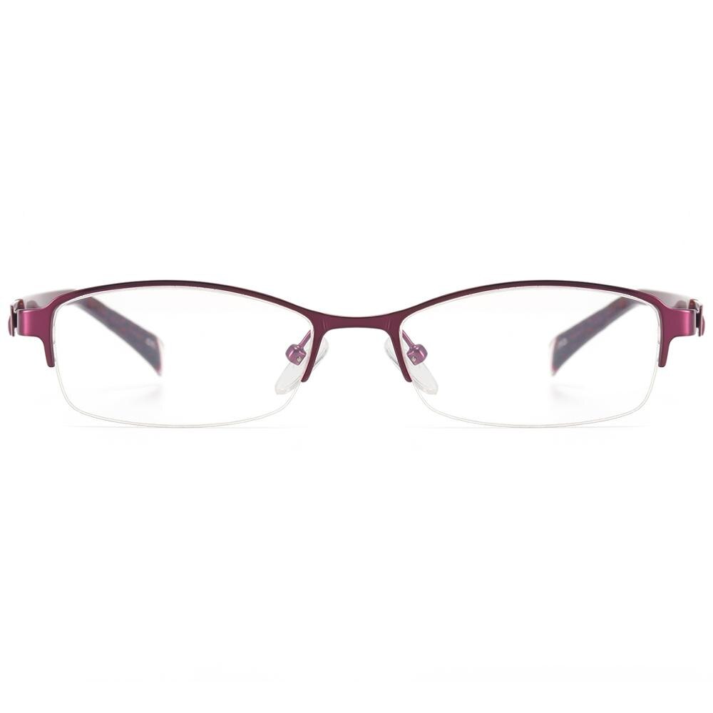 Women Glasses Metal Half Rim Oval Eyeglass Frame For Prescription Lenses Myopia Reading Multifocal