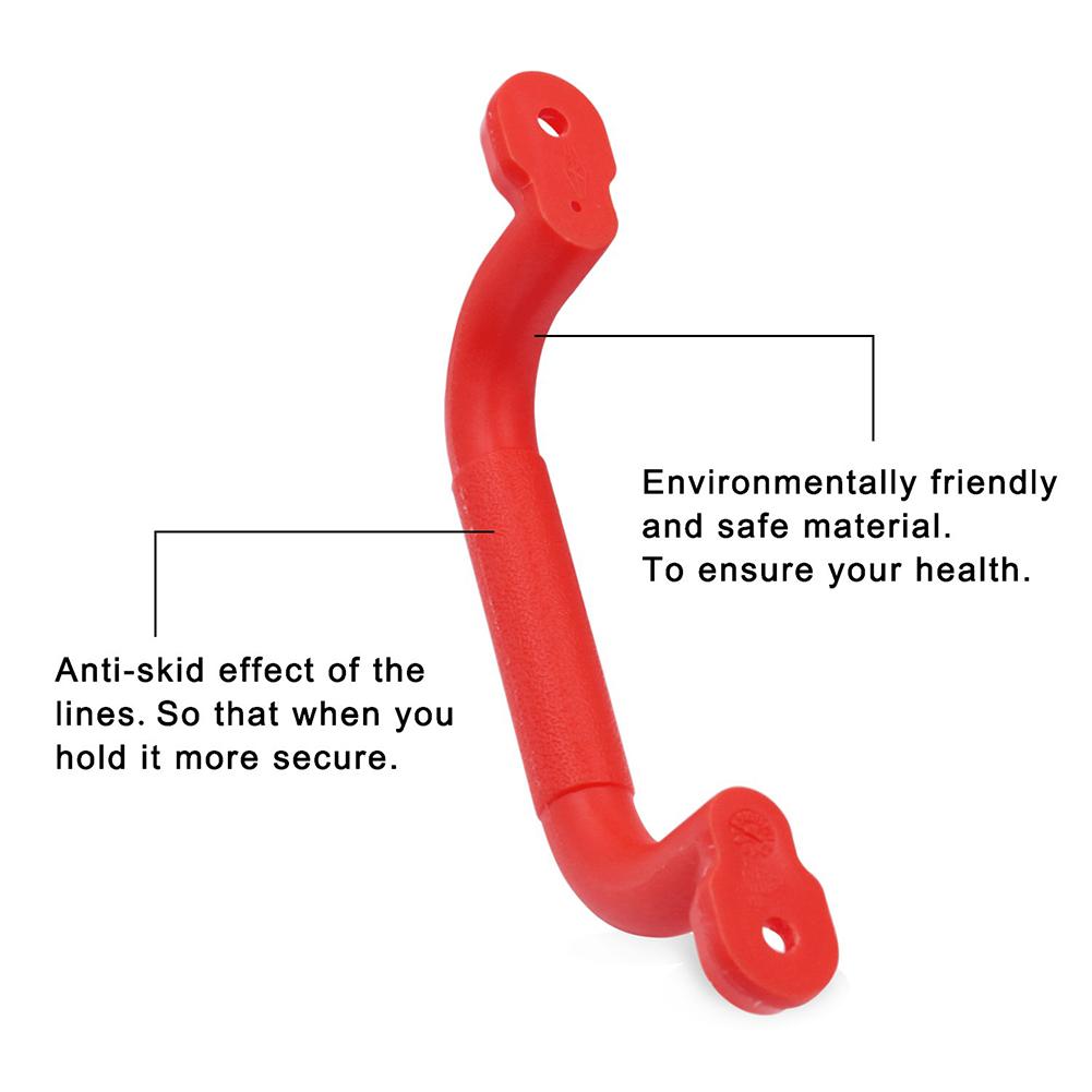 1 par for barn, lekeplass, lekeplass, sklisikre håndtak, monteringsutstyr, klatrestativ, leketøy, tilbehør, leketøy