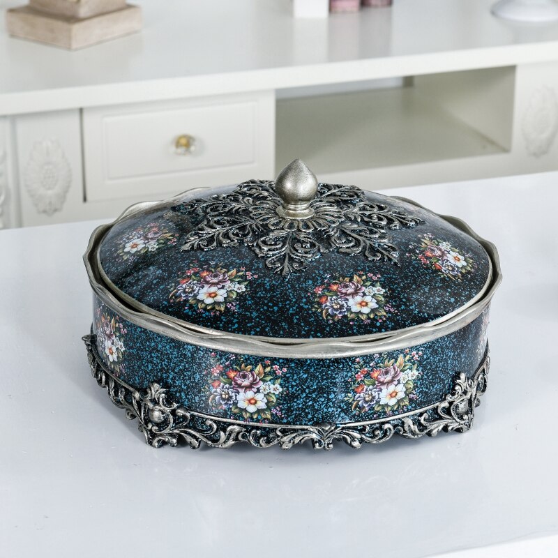 Europäischen Luxus Obst Platte Tablett Gericht Stil Harz Kunsthandwerk Obst Korb Lagerung Tissue Box Klassische Display Home Dekoration: J