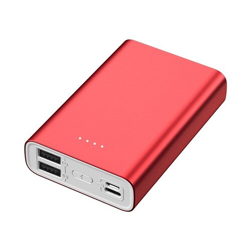 Mini batterie externe Portable de grande capacité 80000mAh, avec lampe de poche, 2usb, charge rapide, batterie externe pour IPhone Xiaomi Samsung: Red