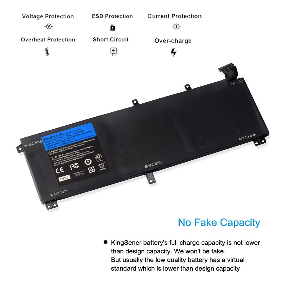 KingSener T0TRM Laptop Battery for For Dell XPS 15 9530 Precision M3800 TOTRM H76MV 7D1WJ 61WH Free 2 Years Warranty