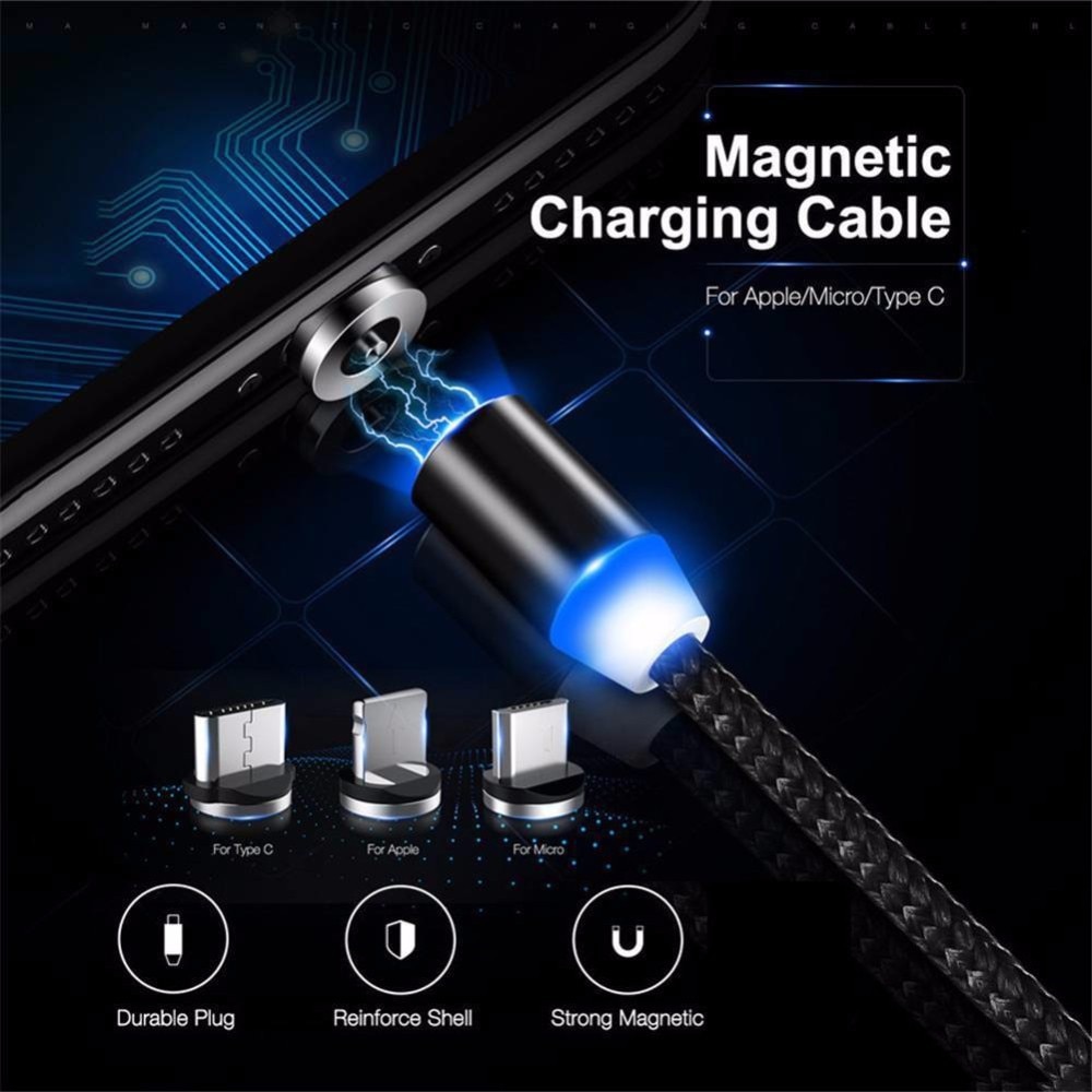 3 in 1 Magnetische Mikro USB/Typ-C/IOS Schnelle Ladung Ladegerät Daten synchronisieren Kabel Für iphone8 Für Iphone X Für HUAWEI Für SAMSUNG