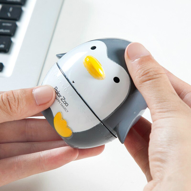 Penguin Kitchen Handle Rotage Dial Timers Reminders Mechanical Countdown Timer Cooking Busy Reminder Watch Under One Hour