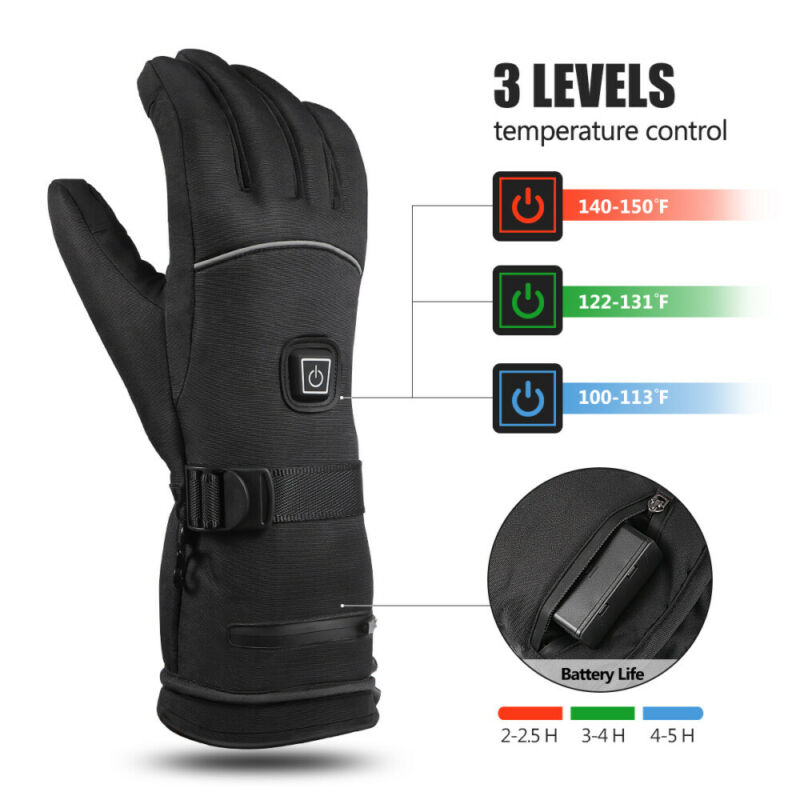 Unisex elektrische sokken met batterijverwarming, waterdichte handschoenen, thermische kousen, winterverwarming voor fietsen, skiën, warmere voeten en handen