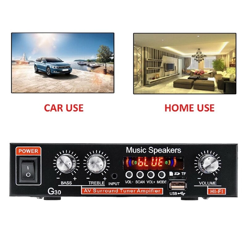 Jabs bluetooth 800w mini-leistungsverstärker hifi-bassverstärker  mp3 fm usb sd auto zuhause (eu-stecker)