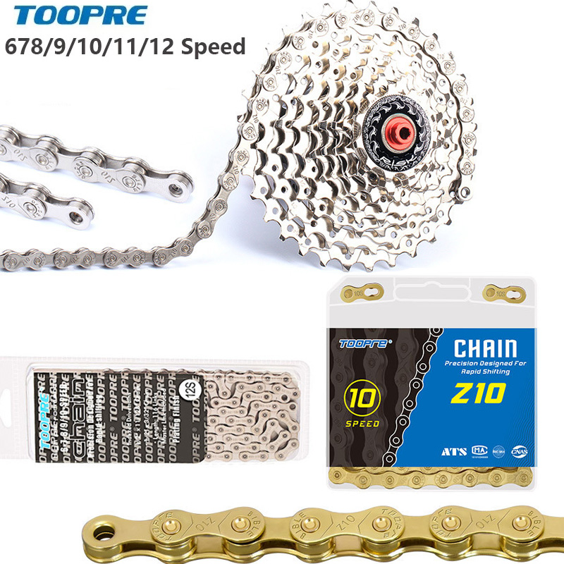 MTB Road Bike Bicycle Chain Single speed 6 7 8 9 10 11 12Speed Z X8 X9 X10 X11 X12 Velocidade TI Gold Silver Chains 116 Links