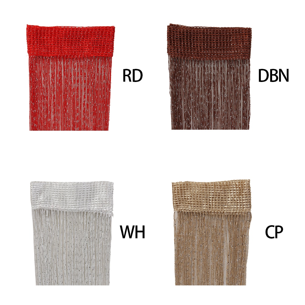 Glitter franja cortina de corda brilhante borla flash prata linha string cortina painel da janela quarto divisor tela voar porta pendurado