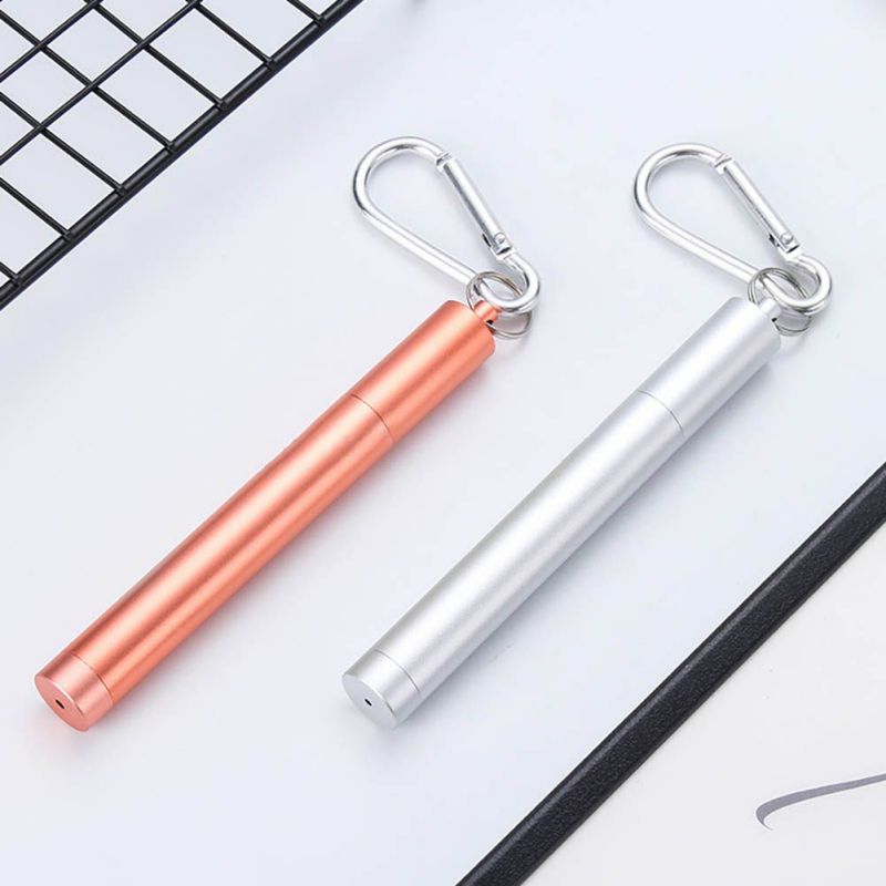 Cannucce portatili cannucce telescopiche pieghevoli cannucce riutilizzabili con elettrodomestici da cucina con manicotto in lega di alluminio