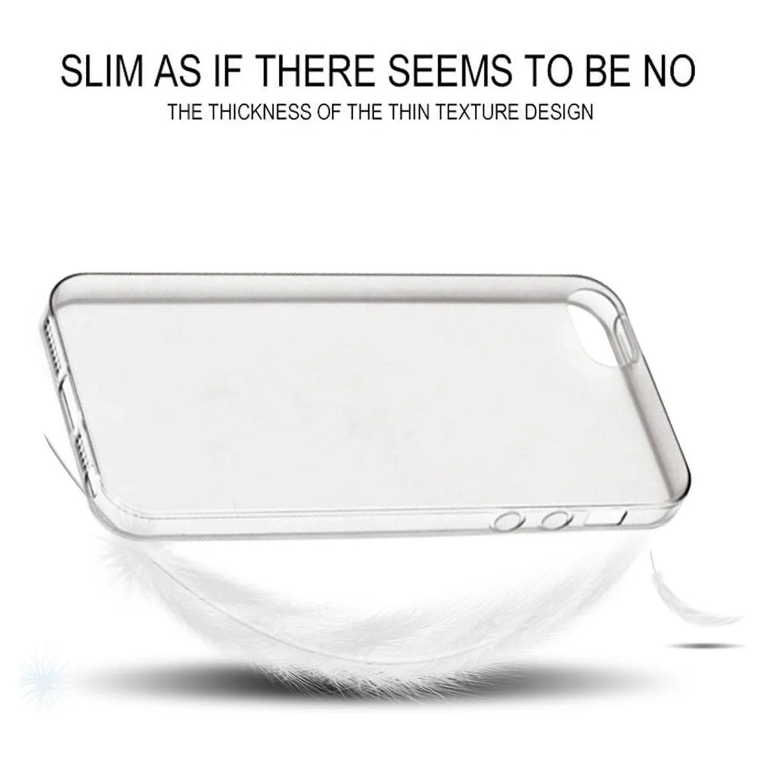 För iphone 5 -skal, genomskinligt silikonskal, mjukt tpu-skal för iphone 5s se, se iphone 7 , iphone 8 genomskinligt skal