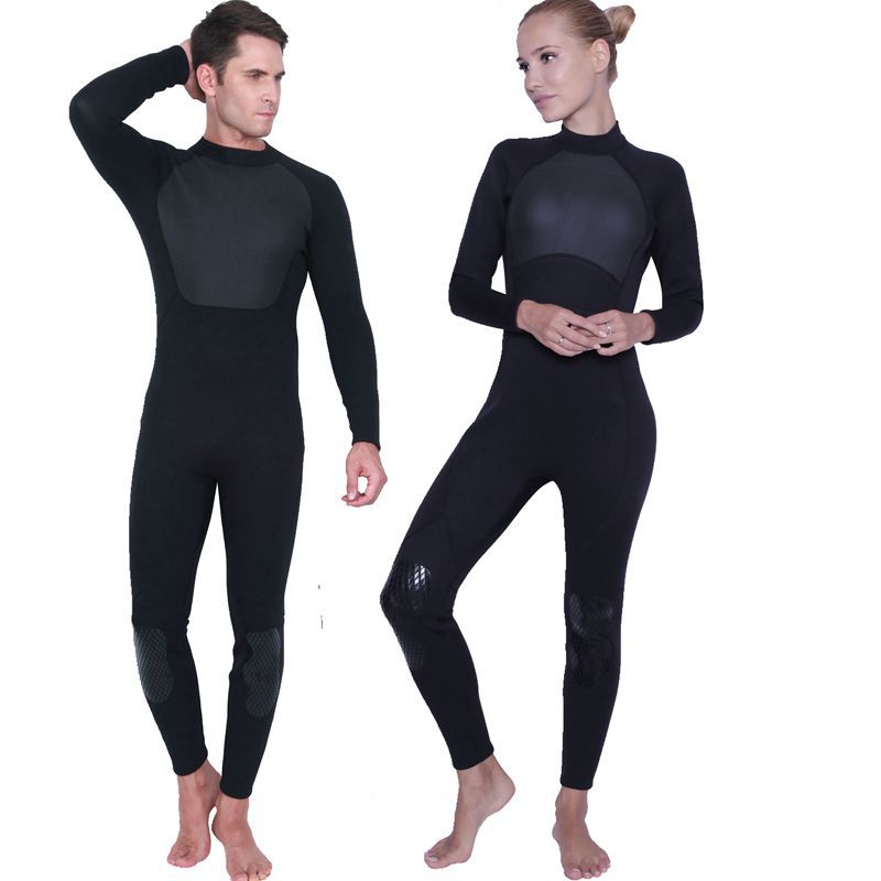 3mm kombinezon neoprenowy męski jednoczęściowy ciepły kombinezon damski z długimi rękawami odporna na zimno para Snorkeling Surfing kostiumy kąpielowe
