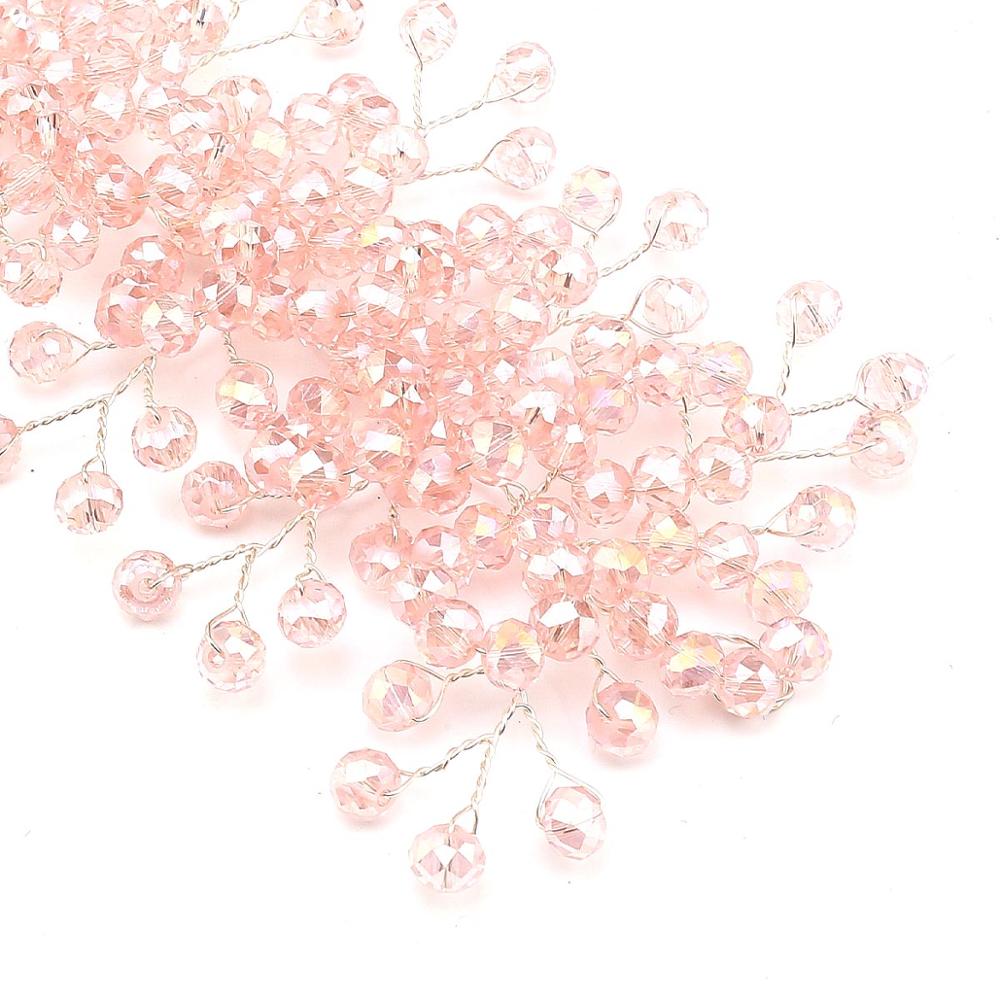 Updo Tiara For Bride’s Hair - Pink