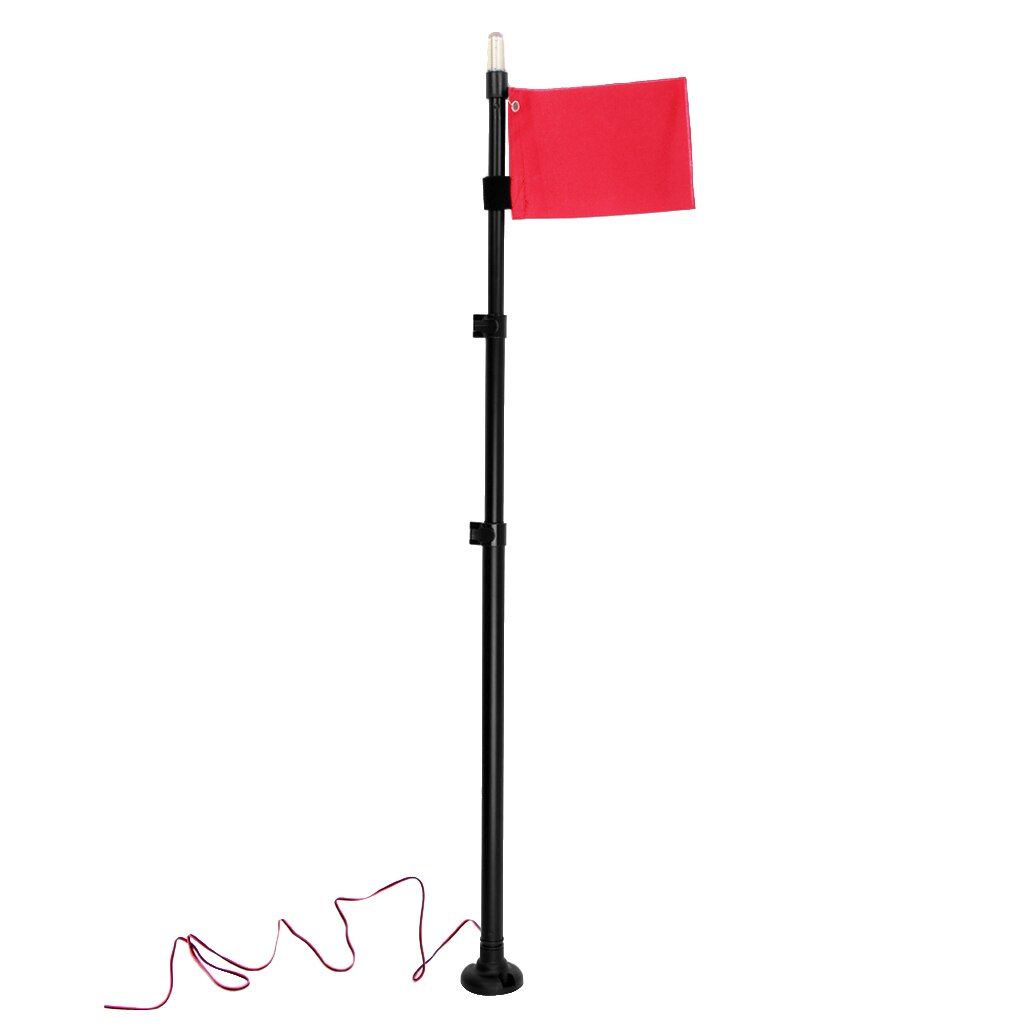 Deluxe Safety Flag With Mount Pole, Light Combo For Kayak Canoe Boat Dinghy