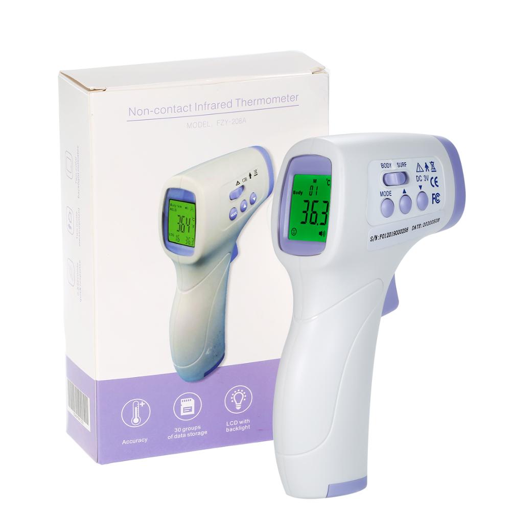 Non-contacting Touchless IR Infrared Sensor Forehead Body Digital Thermometer Temperature Measurement LCD Digital Display Unit: Type 9