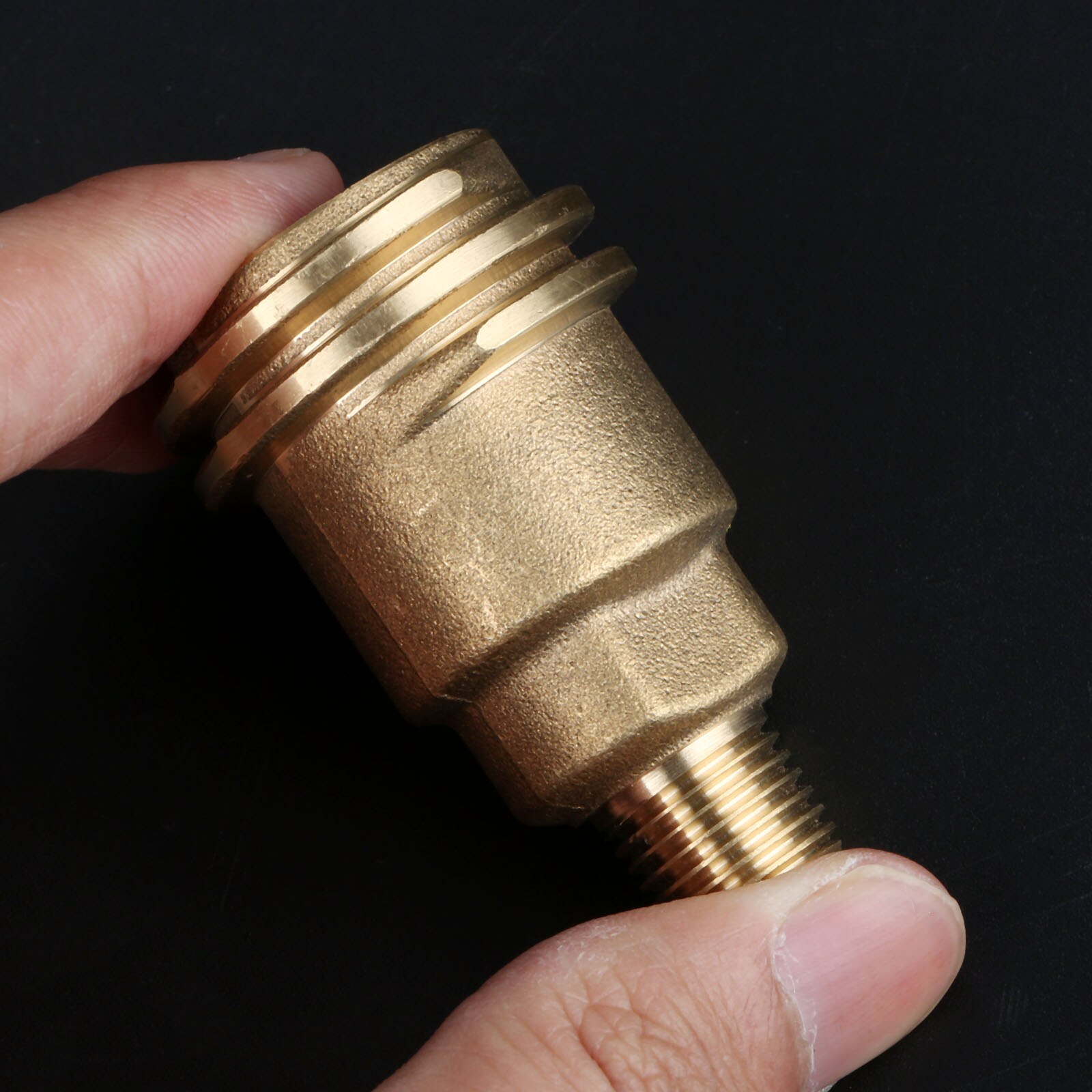 1set Solid Brass Propane Gas Pipe Thread Adapter(Male QCC-1 To 1/4inch- Male) QCC1/Type 1 Male POL Female Connection BBQ Stove