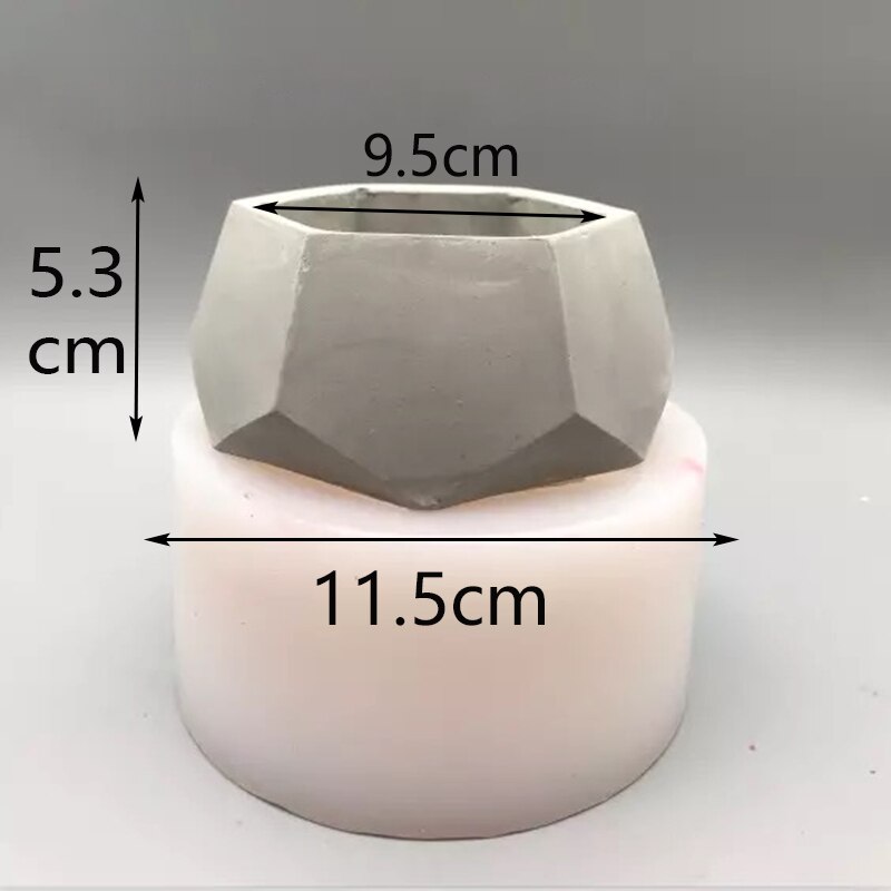 Diamond beton siliconen mallen Vele vormen Uil mallen voor cement cactus pot ambachten klei gips mold siliconen vormen: F-mold