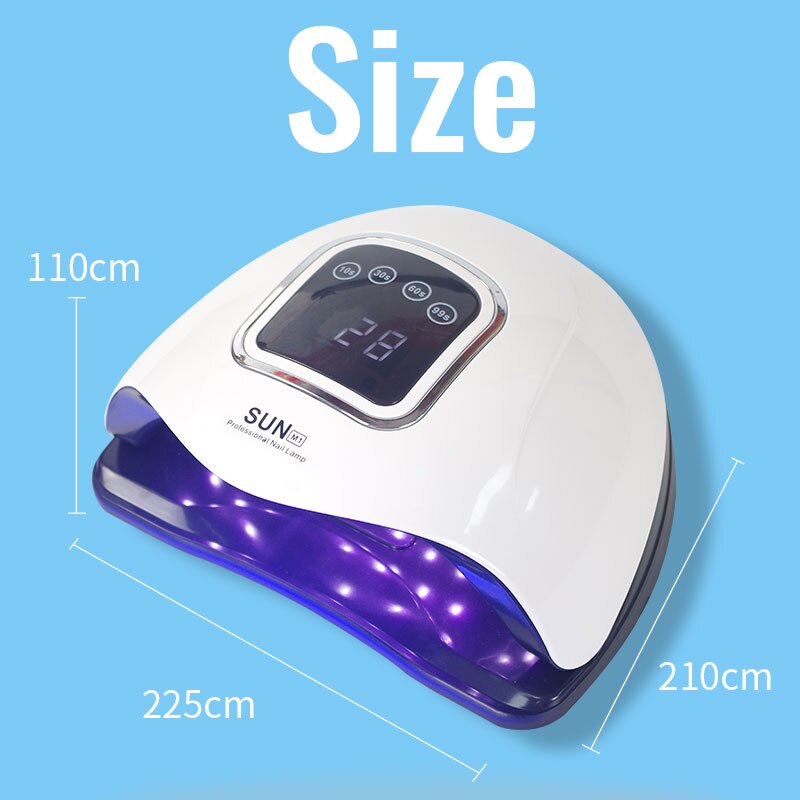 Sun  m1- lamp voor het drogen van nagellak, 45 leds, 86w krachtige uv-led-nagellampen voor manicure met lcd-scherm, nageldroger: Default Title