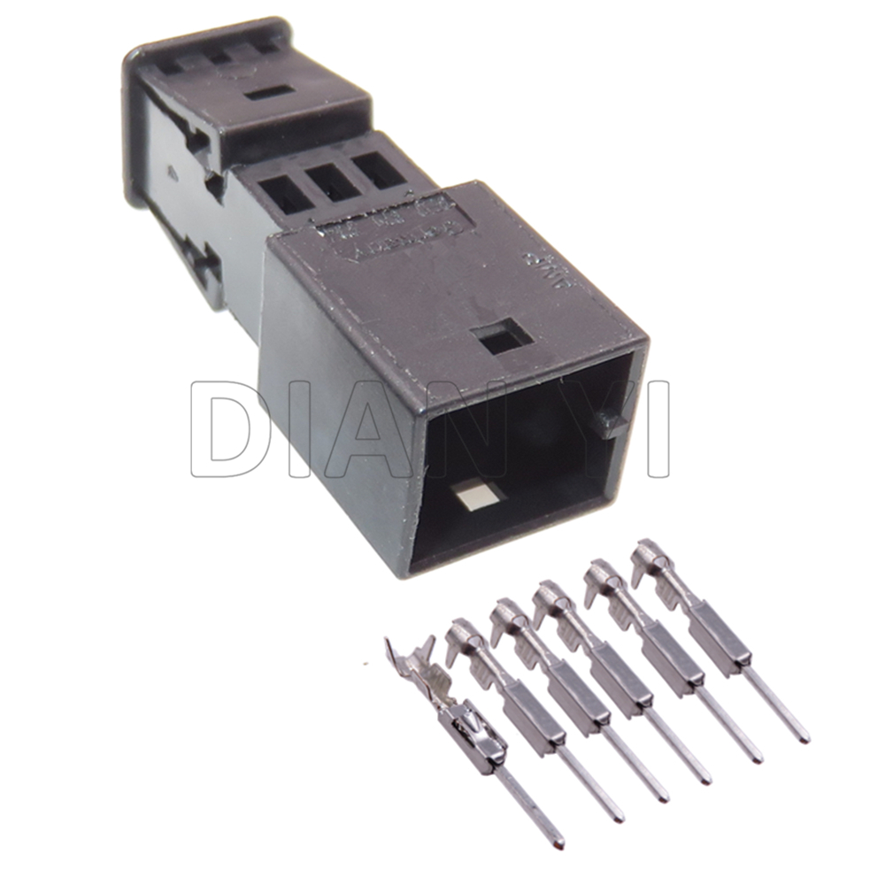 1 conjunto 6 way auto anti-reflexo espelho retrovisor conector 1418784-1 8e0 971 833 8e0 971 834 8e0971833 8e0971834 tomada de fio automático: Branco