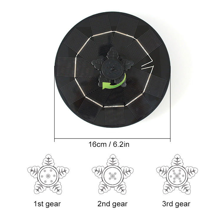 Solar Power Floating Fountain Garden Waterfall Fountain garden decoration outdoor Solar Panel Powered Fountain Floating Water