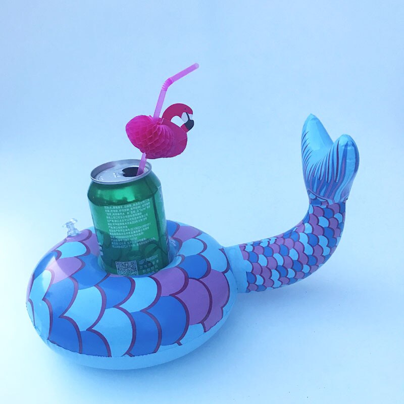 Mini fanny ombrello gonfiabile fenicottero d&#39;acqua galleggiante portabicchieri piscina giocattoli estivi: Mermaid