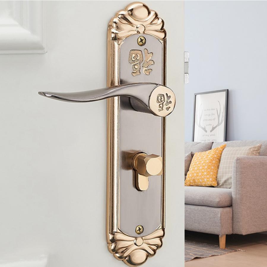 Handle Lock serrure de porte European Durable Indoor Handle Door Lock Cylinder With Keys deurklink
