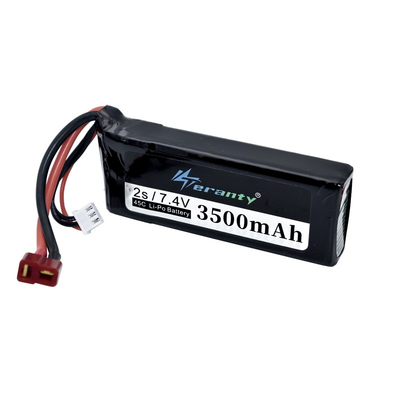Batterie für wltoys 7,4 2s 3500 v mah wiederauf ladbare lipo batterie und ein ladegerät für wltoys rc auto boot lipo batterie