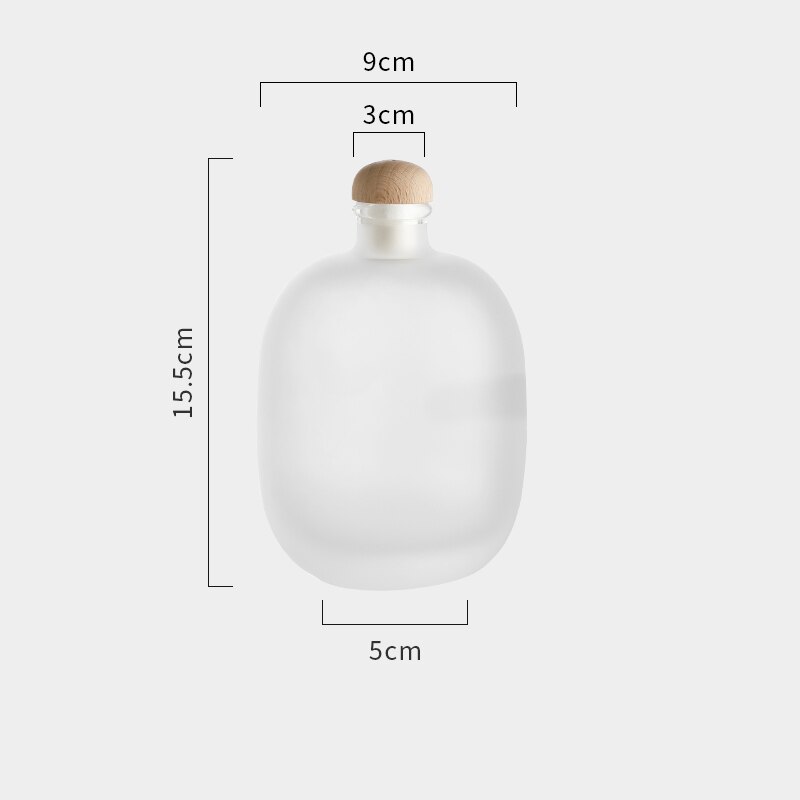 Wijn Fles Glas Lege Fles Mousserende Wijn Glazen Fles Afgesloten Pot Wijn Zelfgemaakte Groene Pruim Verdelen Wijn Flessen: Matte 500ML