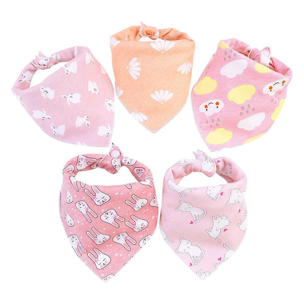 Civarua Kids 5 Stks/partij Baby Bandana Kwijlen Slabbetjes 100% Biologisch Katoen Slabbetjes Voor Jongens & Meisjes, super Zachte Absorberende Feeding Slabbetjes: SK0012