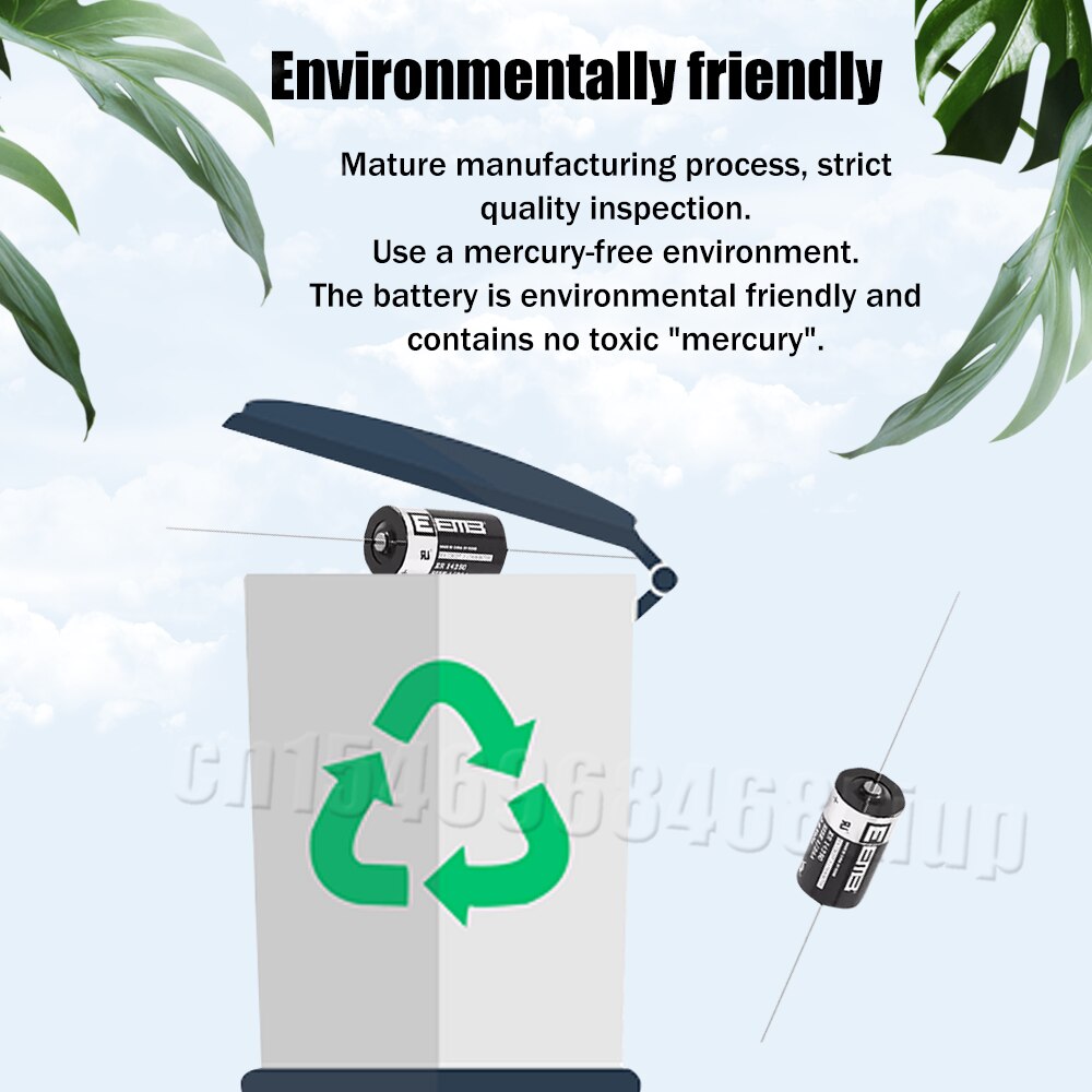 2 Stuks 3.6V 1200Mah ER14250 Er 14250 CR14250SL 1/2AA Lithium Batterij Met Pinnen Voor Plc Cnc machine Tools Touch Screen Water Meter