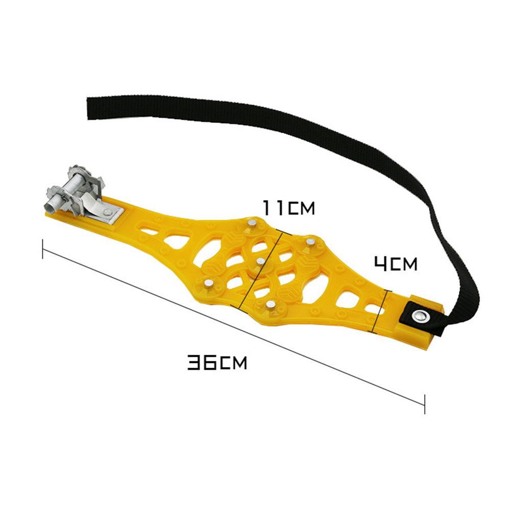 Tendeur de chaîne de neige en caoutchouc pour pneus de voiture, clous épais en TPU + acier, universel pour l'hiver, soulagement de la neige, 8 pièces