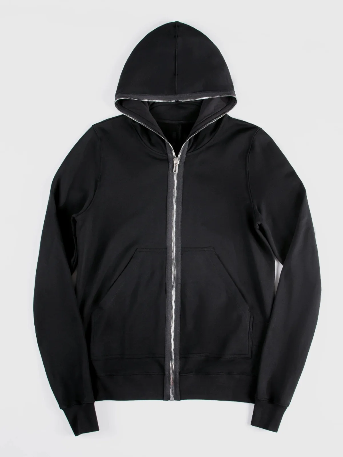 Herre oversized hættetrøjer med lynlås efterår vinter fleece hættetrøje solid lynlåsjakke sweatshirt koreansk hættetrøje herretoppe tøj