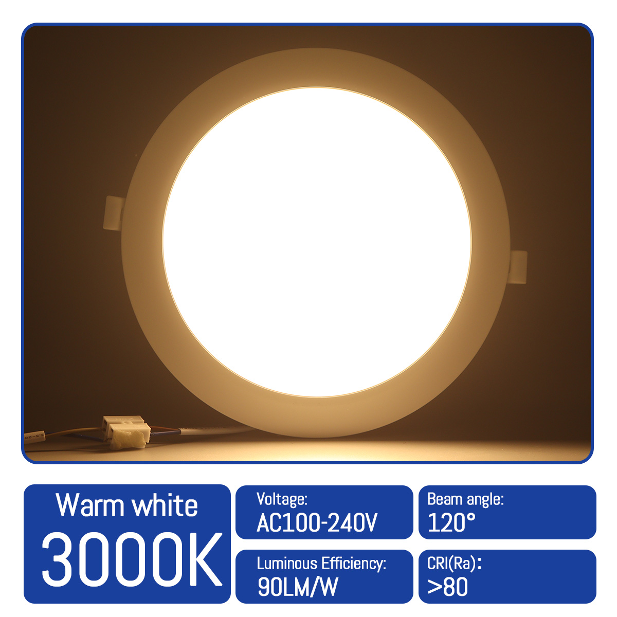 Lámpara de techo empotrable LED de 8 piezas AC100V-240V 6W-24W sin parpadeo adecuada para cocina, sala de reuniones y dormitorio.: Verde / 24 W
