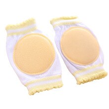 1 Paar Gele Baby Jongens Meisjes Kneepad Gezellige Katoen Ademend Spons Kinderen Kniebeschermers Baby Sport Producten