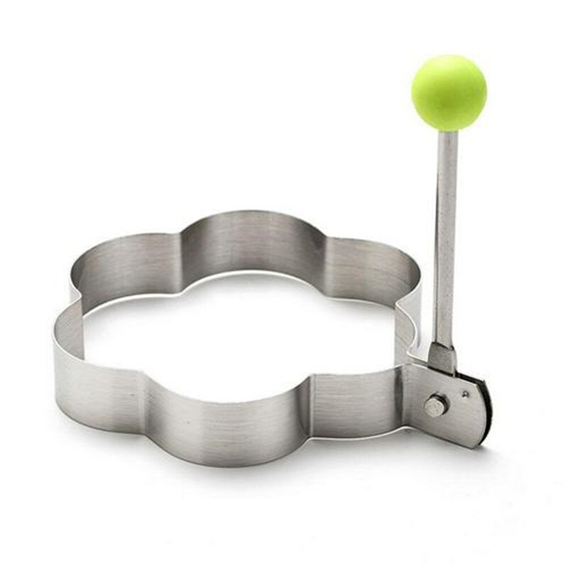 Acier inoxydable oeuf Shaper oeuf frit crêpe Shaper moule avec poignée Omelette moule outils de cuisson accessoires de cuisine: Flower