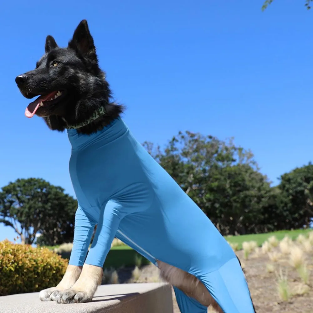 Pet Dog Onesie Clothes Anxiety Calming Shirt For Medium Large Dogs 4-leg Dog Jumpsuit Prevent Shedding Hair Surgery Recovery