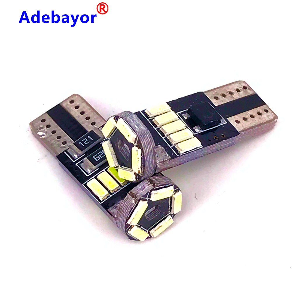 100 Pcs T10 W5W 194 4014 Smd Led Canbus 15 Led-lampen Foutloos Auto Auto Wedge Interior Light Dome kaart Trunk Lamp 12V Wit