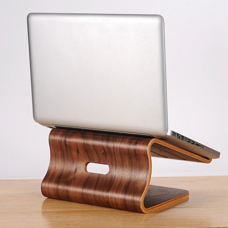Soporte de madera refrigerante para ordenador portátil, soporte de radiador para Apple Macbook Hp, Notebook