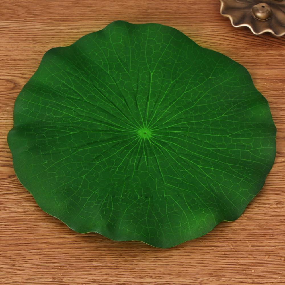 2pcs 10-28cm artificial PE foam lotus leaf water lily floating pool plant aquarium fish pond decoration home garden decoration
