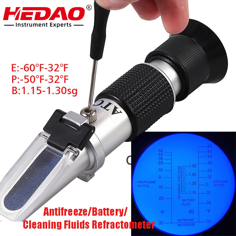Antifreeze/Battery/Cleaning Fluids Refractometer with ℉