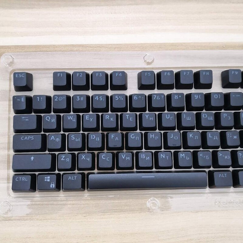104 russian translucent backlit keycaps for cherry mx keyboard switches