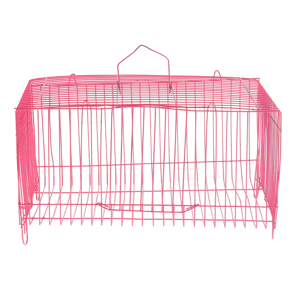 Small Pet Cage Travel Crate Portable Little Home Metal Foldable Cage