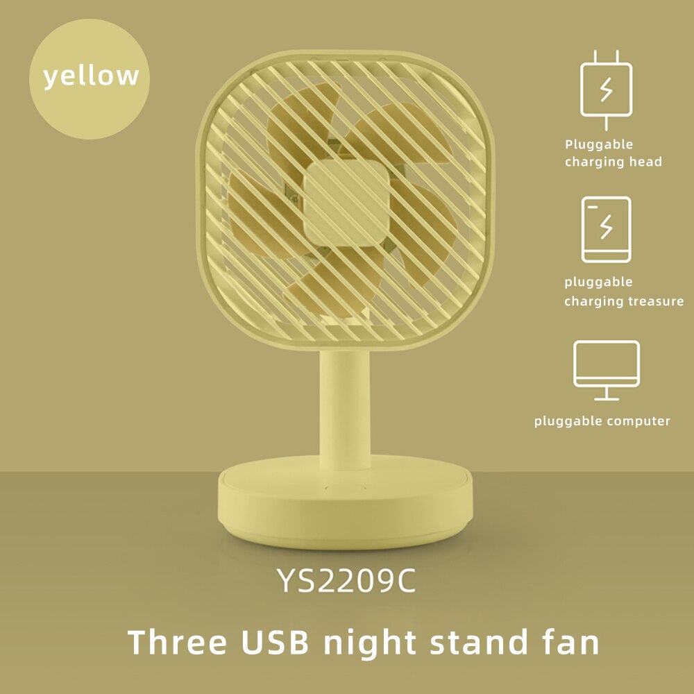 Summer mini Fan USB Charging with Led Night Light Desk Fan Portable ajustment small Fan Charging Office for Outdoor Travel Home: 11