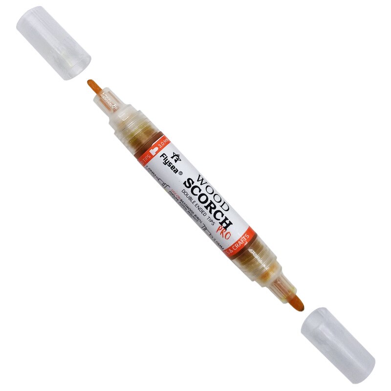 Rotulador para quemar madera, herramienta de hierro para reemplazar la pintura, punta fina, Artesanal: double head