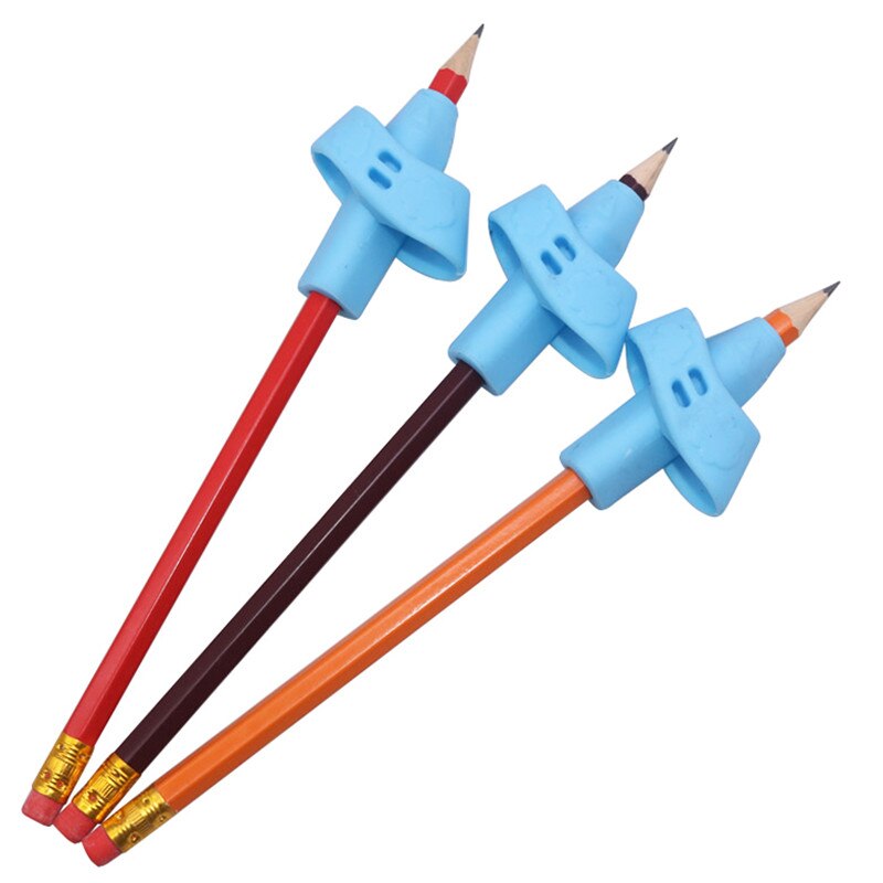 30 pcs Pen grip Loaded Two Finger Writing Posture Correction Tool Children Learning Writing Stationery Pencil Silicone