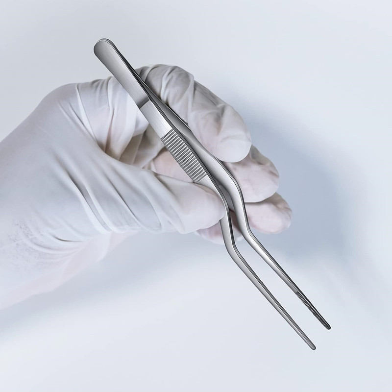 Pinces de Chef de cuisine de précision en acier inoxydable, 3 tailles, pincettes pour la cuisine des aliments, pique-nique Barbecue, décoration de gâteaux 14cm 16cm 20cm