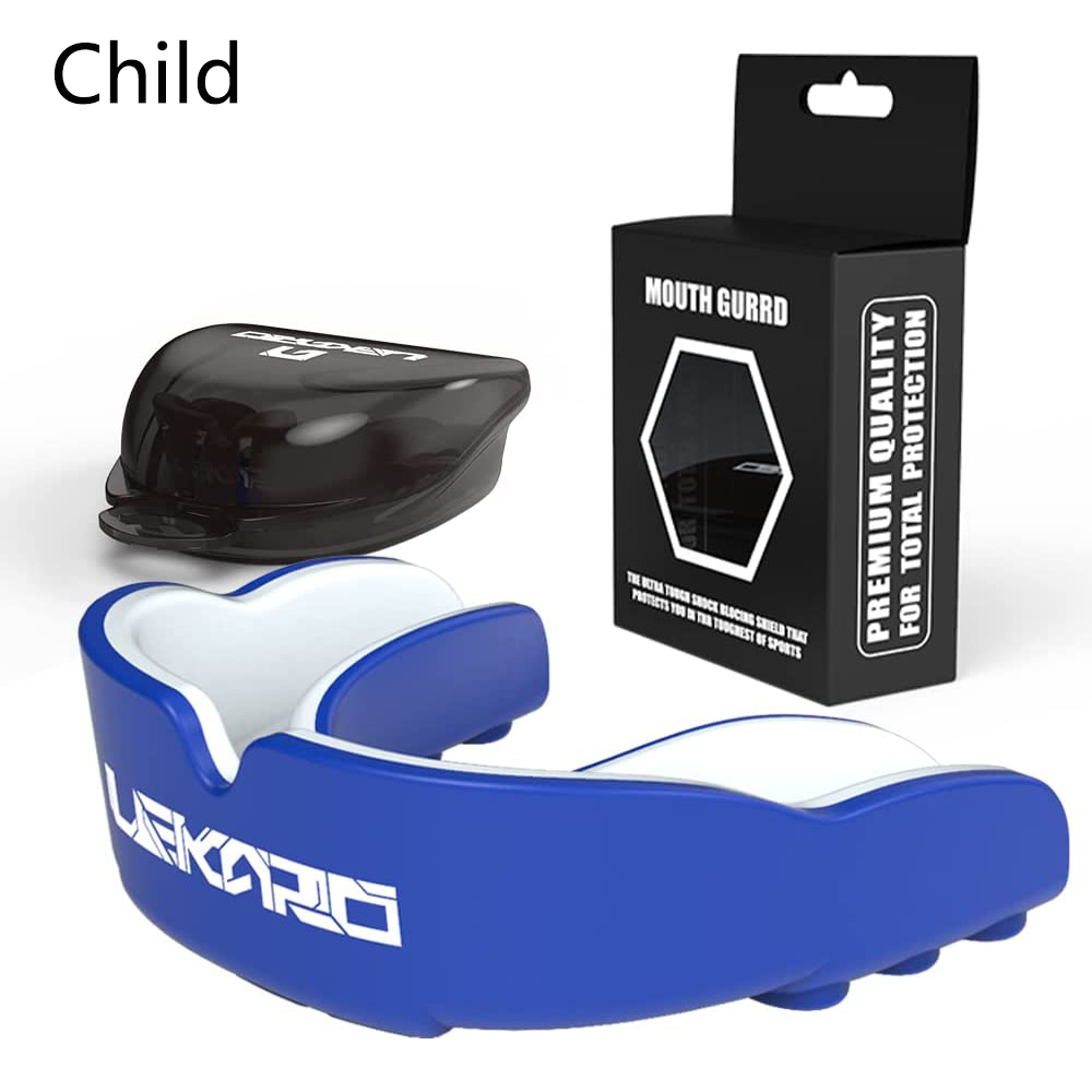 Protector bucal para entrenamiento de lucha para adultos, protección dental, boxeo, deportes, Mma, Muay Thai, protector bucal de lucha para niños: Rojo