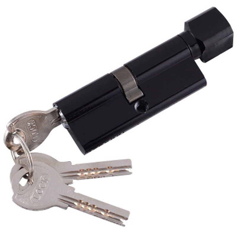 Black solid space aluminum door locks Continental bedroom minimalist interior door handle lock cylinder security locks Packages